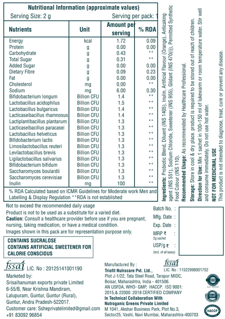 Nutrivance Daily Probiotics – 100 Days Dose
